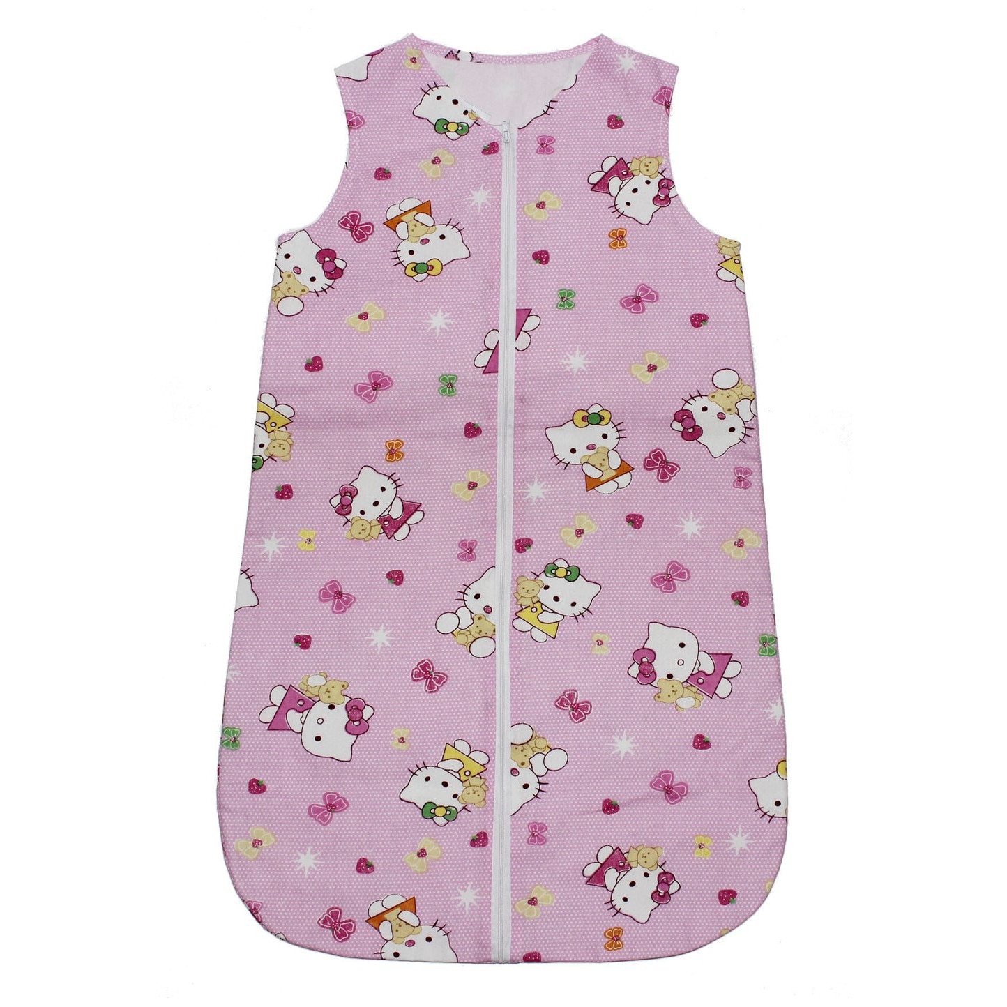 Sac de dormit subtire Hello Kitty roz deschis 140 cm