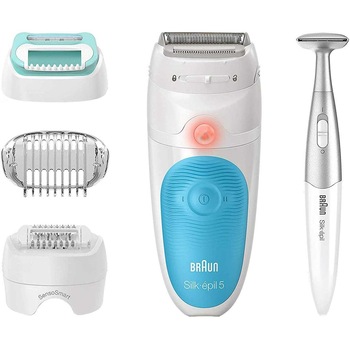Epilator Braun Silk-epil 5 5-810, 28 pensete, 2 viteze, Umed/Uscat, Alb/Albastru Epilator Braun Silk-epil 5 5-810, 28 pensete, 2 viteze, Umed/Uscat, Alb/Albastru