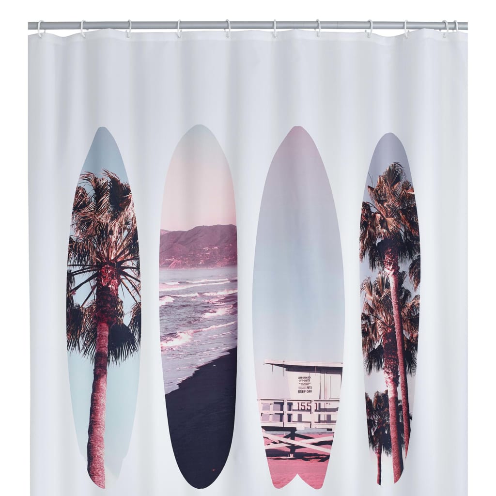 Perdea de dus cu imprimeu California RIDDER, Poliester, 180 x 200 cm Multicolour