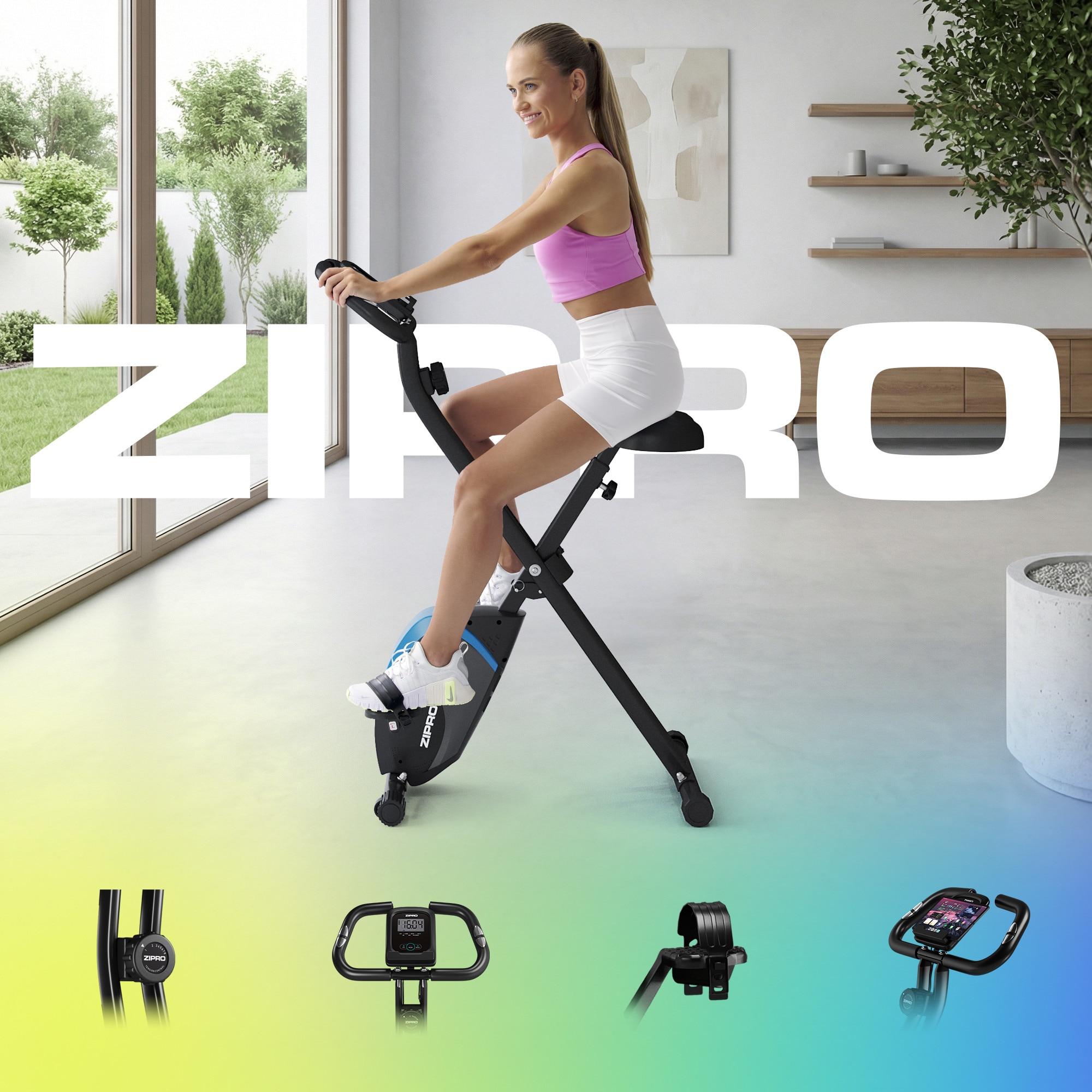 Bicicleta fitness Zipro Future X, Volanta 4.5kg, Greutate maxima