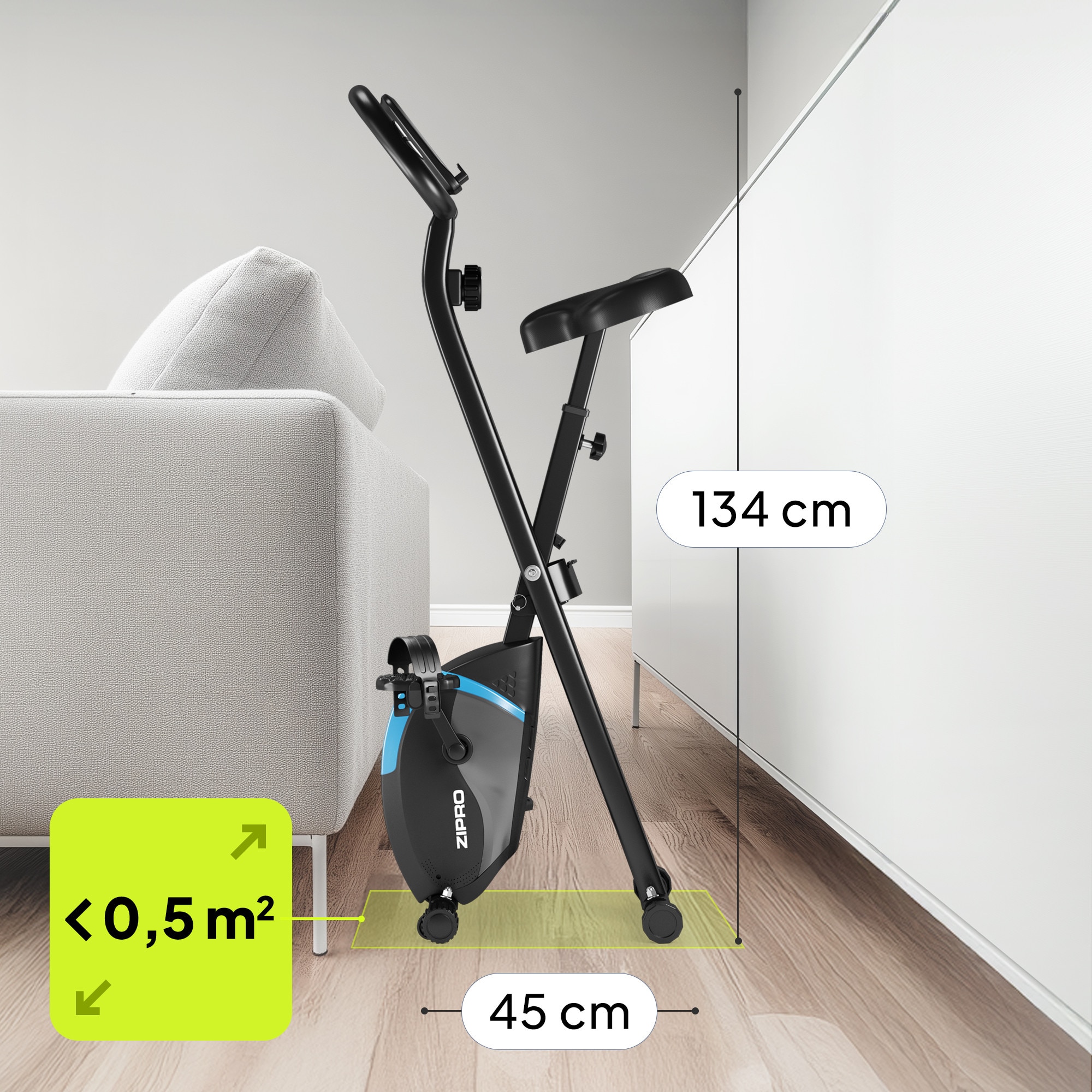 Bicicleta fitness Zipro Future X, Volanta 4.5kg, Greutate maxima