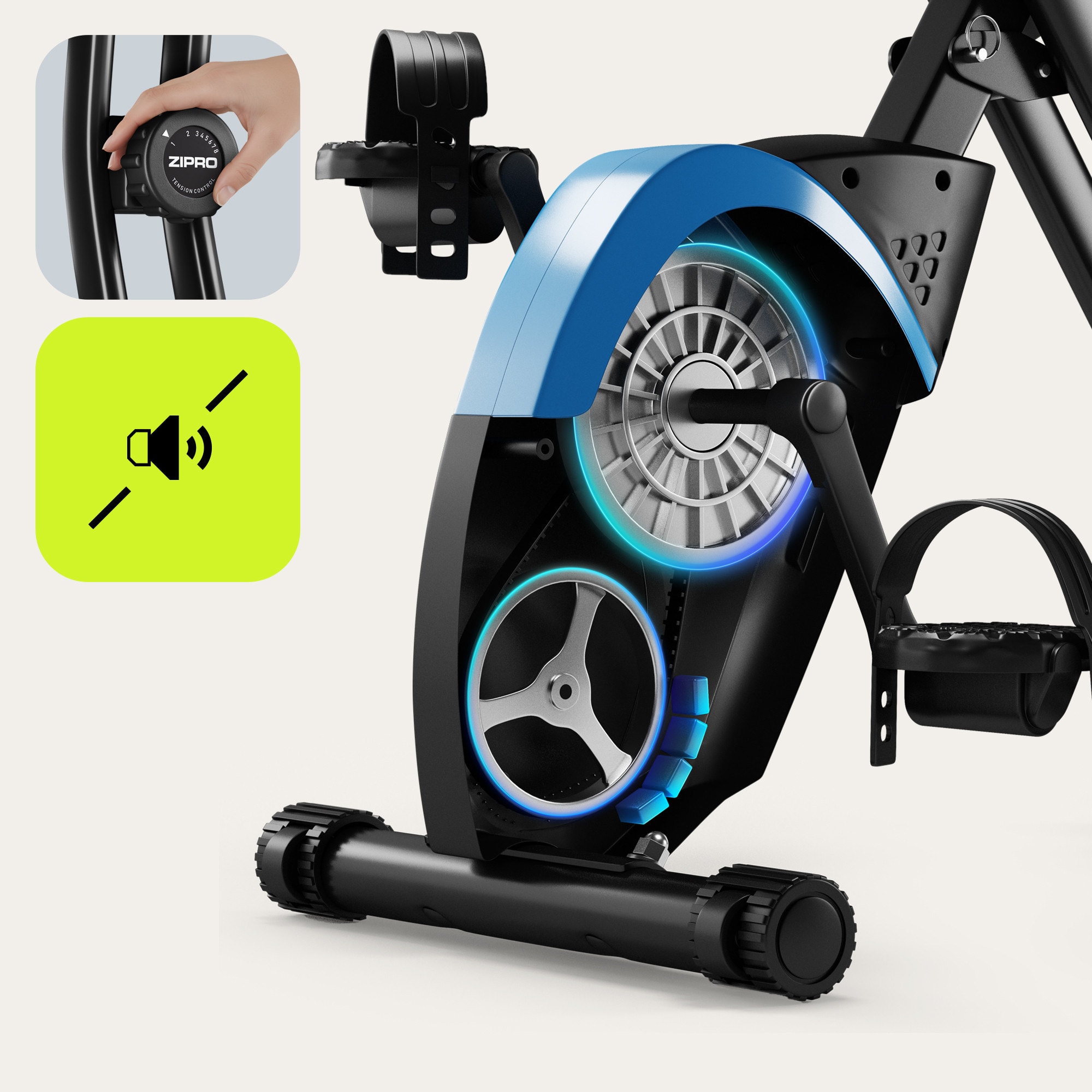 Bicicleta fitness Zipro Future X, Volanta 4.5kg, Greutate maxima