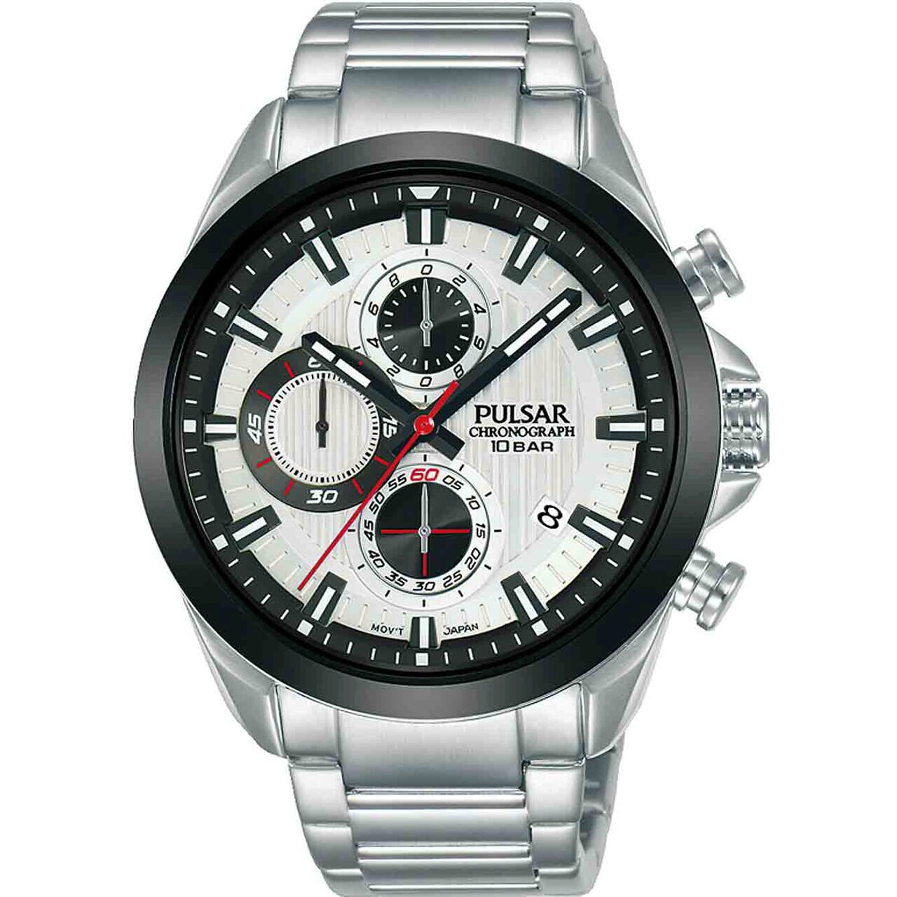 Ceas barbatesc Pulsar PM3183X1, Quartz, 44mm, 10ATM, Argintiu