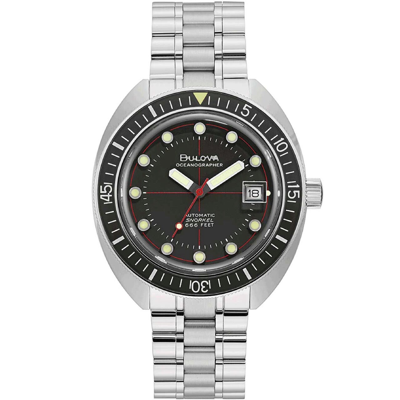 Ceas barbatesc Bulova 96B344, Automatic, 41mm, 20ATM, Argintiu