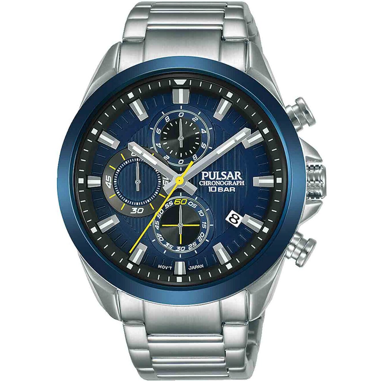 Ceas barbatesc Pulsar PM3181X1, Quartz, 44mm, 10ATM, Argintiu