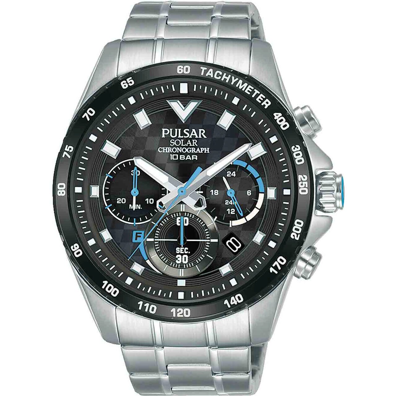 Ceas barbatesc Pulsar PZ5105X1, Quartz, 45mm, 10ATM, Argintiu