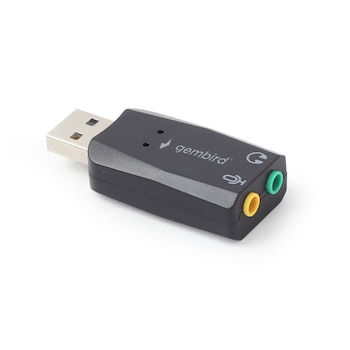 Placa de sunet premium, USB, Gembird Virtus Plus, conectori Jack 3.5 mm Placa de sunet premium, USB, Gembird Virtus Plus, conectori Jack 3.5 mm