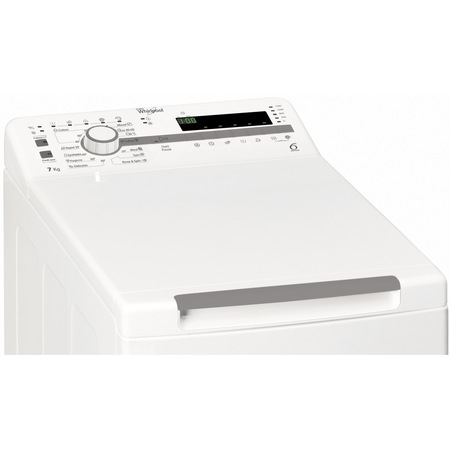Masina de spalat rufe cu incarcare verticala Whirlpool TDLR7220SSEUN, 7 kg, 1200 RPM, Clasa A+++,Tehnologia al-6lea Simt, Alb