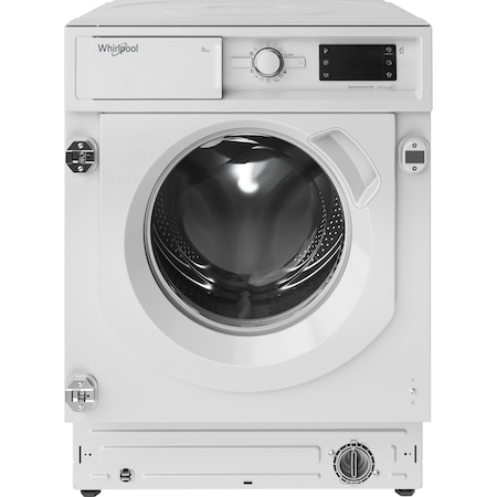 Masina de spalat rufe incorporabila Whirlpool BIWMWG81484EEU, 8kg, 1400 RPM, Clasa A+++,Tehnologia al 6-lea Simt, Motor Inverter, Fresh Care, Alb