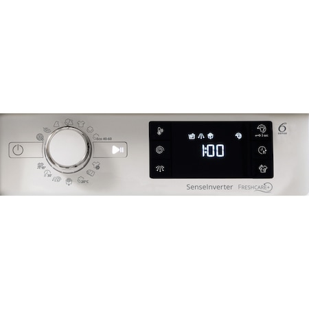 Masina de spalat rufe incorporabila Whirlpool BIWMWG81484EEU, 8kg, 1400 RPM, Clasa A+++,Tehnologia al 6-lea Simt, Motor Inverter, Fresh Care, Alb