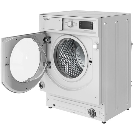 Пералня за вграждане Whirlpool BIWMWG81484EEU, 8 кг, 1400 об/мин, Клас С, Технология 6th Sense, Инверторен мотор, Fresh Care, Бял