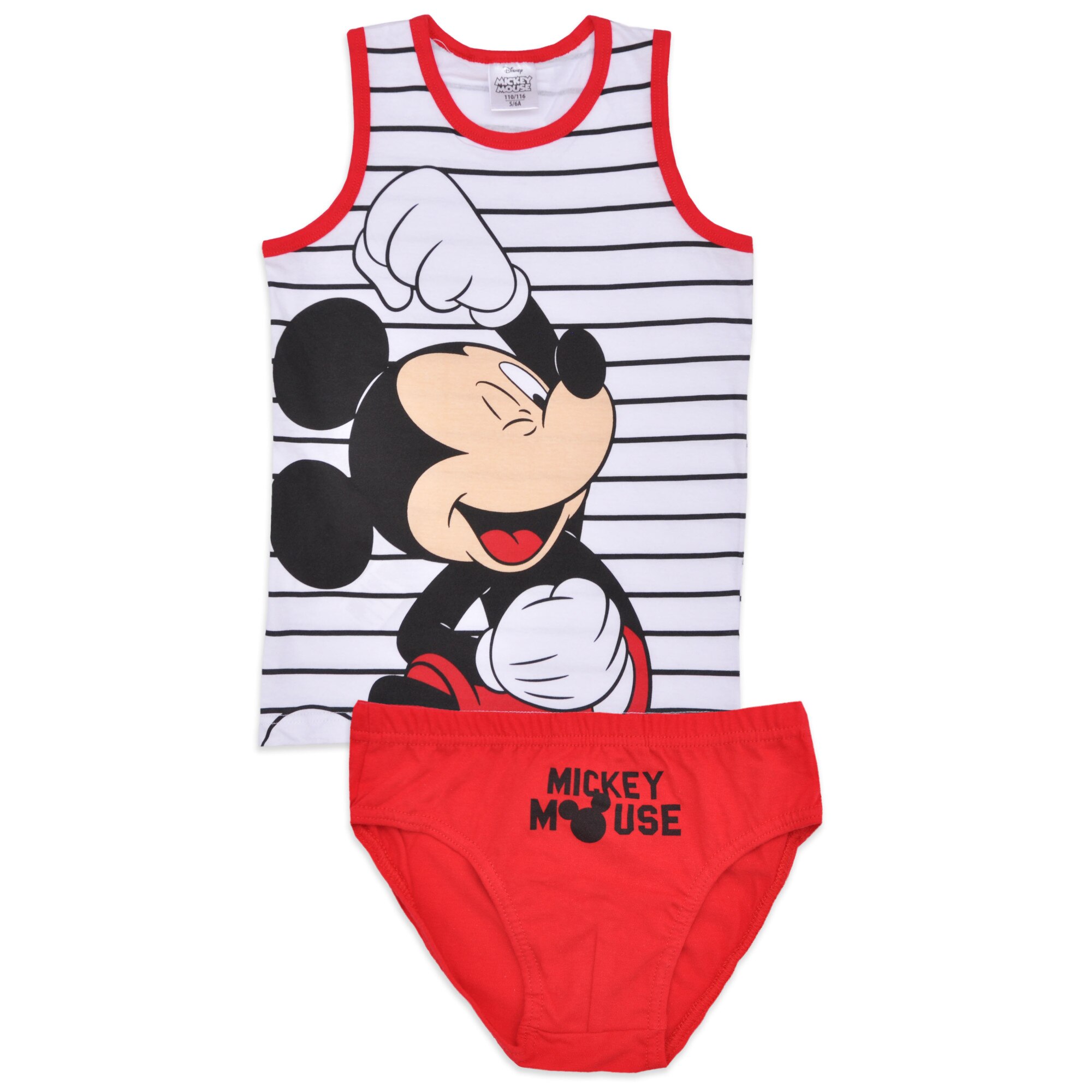 Set 2 piese, Disney, Mickey, Alb/Rosu