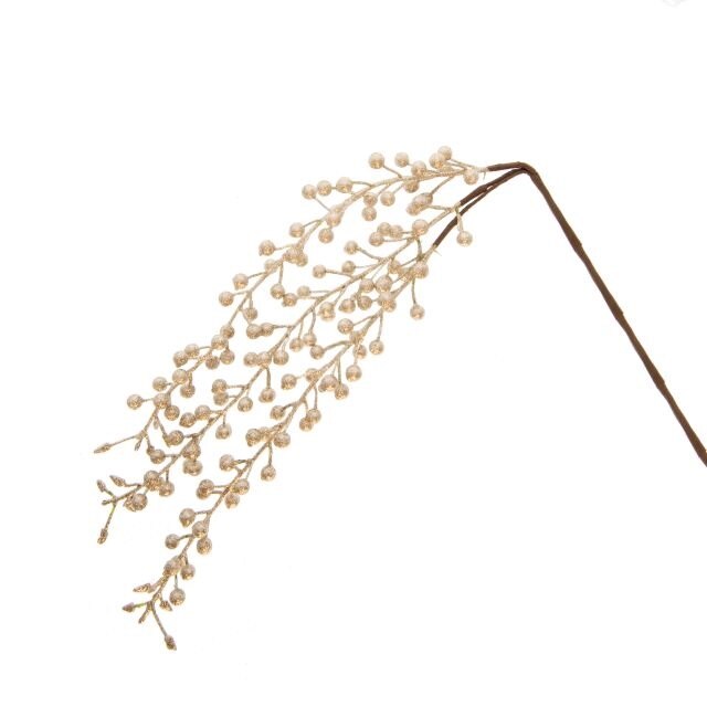 Crenguta artificiala bobite, cu sclipici, 110 cm