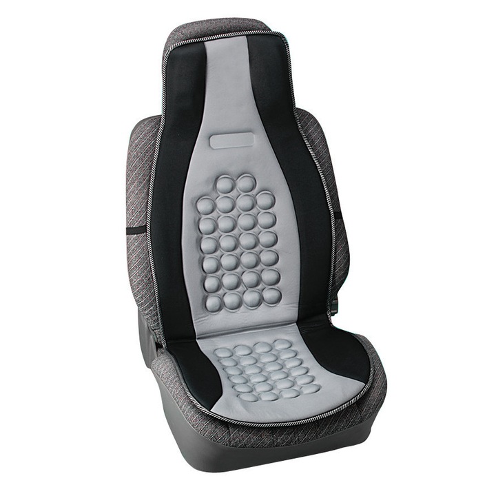 Калъф за предна седалка Pilot, с магнити, черен / сив, 1 брой