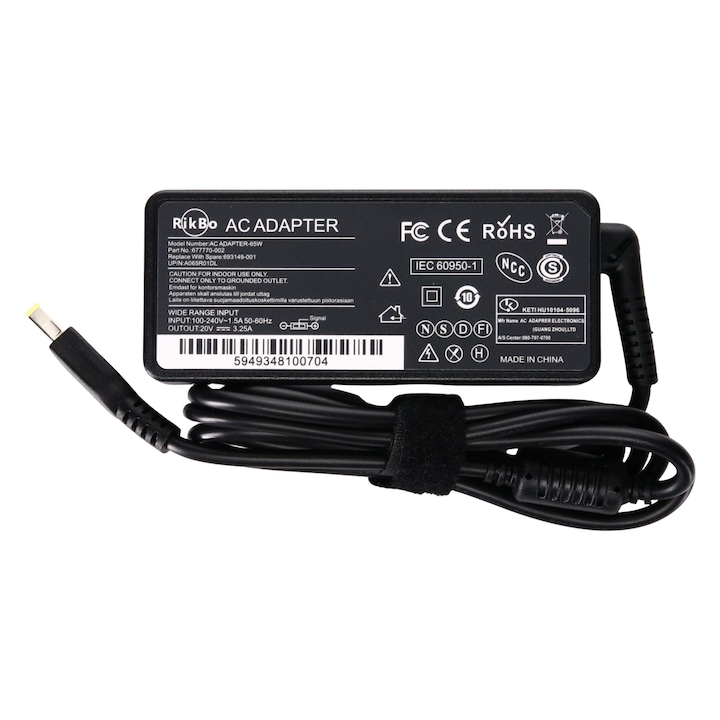 Incarcator laptop Lenovo 65W mufa USB dreptunghiulara cu pin Compatibil