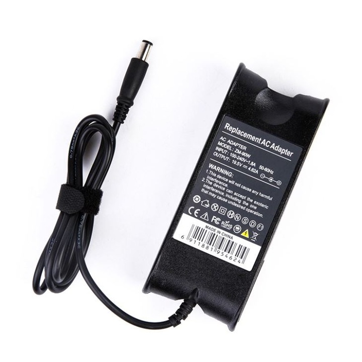 Dell laptop töltő, 90W dugó, 7,4x5,0 mm, 19,5 V / 4,62A, kompatibilis Inspiron Latitude XPS