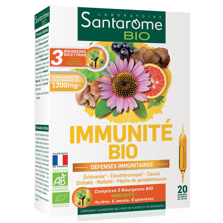 Supliment alimentar Immunite Bio Santarome, 20 fiole