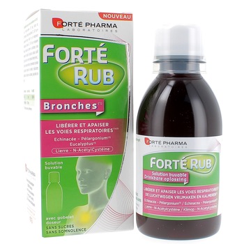 Supliment alimentar ForteRub Bronches sirop Fortepharma, flacon 200ml Supliment alimentar ForteRub Bronches sirop Fortepharma, flacon 200ml