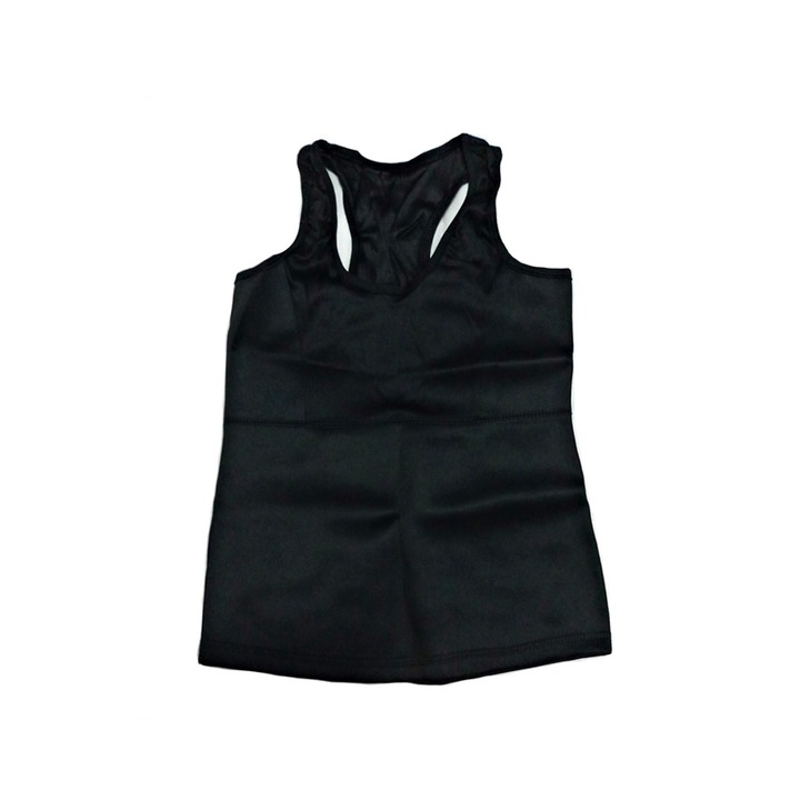 Maieu pentru saună pentru femei JUP 104 SAU-POT104-V, decolteu în V, Negru