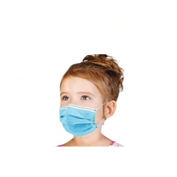 Cutie 50 masti de unica folosinta, pentru copii, Albastru Cutie 50 masti de unica folosinta, pentru copii, Albastru