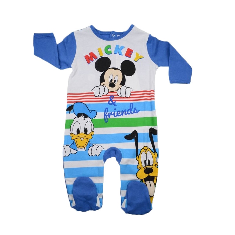 Salopeta cu maneca lunga pentru baieti Sun City Mickey Mouse TH0304A, Multicolor, 92 cm