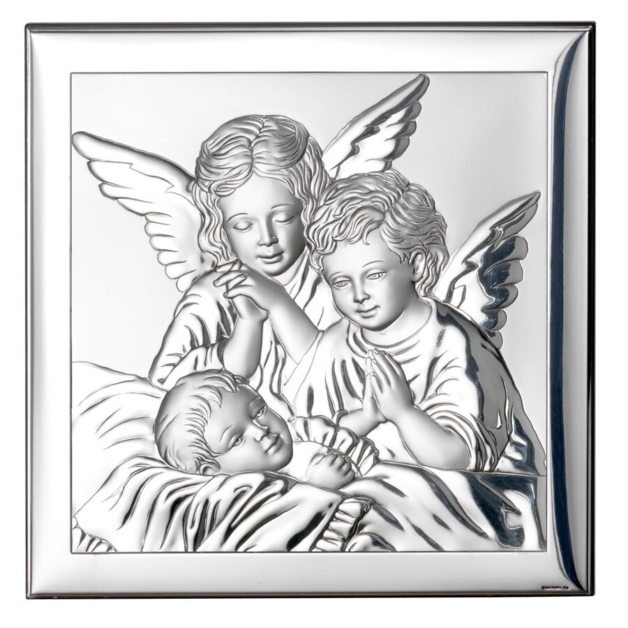 Icoana Argint Ingerul Pazitor 8x8cm ClassGifts