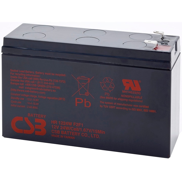 Acumulator UPS CSB HR 1224W, 12V, 24W