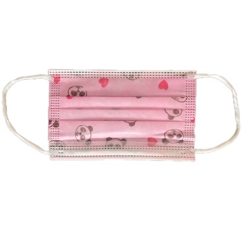 Set 50 Masti pentru copii de unica folosinta , 3 straturi, 3 pliuri, roz cu model, nesterile Set 50 Masti pentru copii de unica folosinta , 3 straturi, 3 pliuri, roz cu model, nesterile