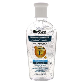 Gel igienizant pentru maini Bio Glow Hand Sanitizer cu vitamina E, 200 ml Gel igienizant pentru maini Bio Glow Hand Sanitizer cu vitamina E, 200 ml