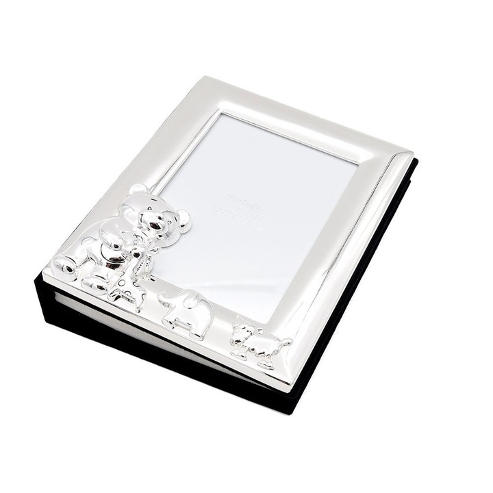 Album foto cu coperta argintata 18 x 14 centimetri, 72 de fotografii, Celebrations