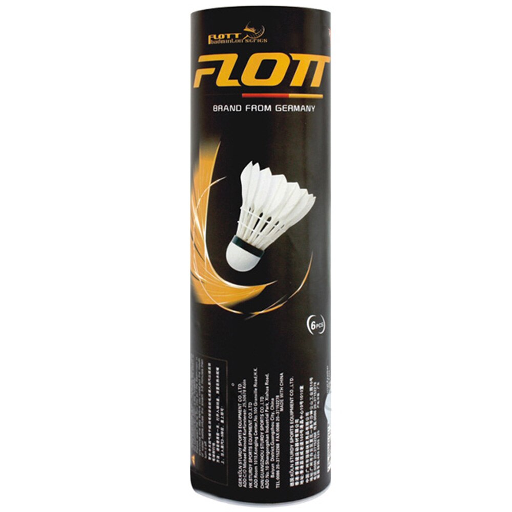 Set 6 Fluturasi badminton din pene FLOTT®, FBD0630