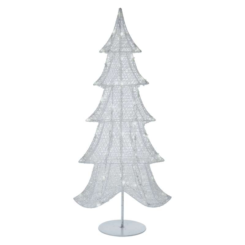 Decoratiune Craciun, Brad, Alb, Emos ZY2243T, LED 1,8W, 60 LED, Lumina Rece, 230V, IP 20