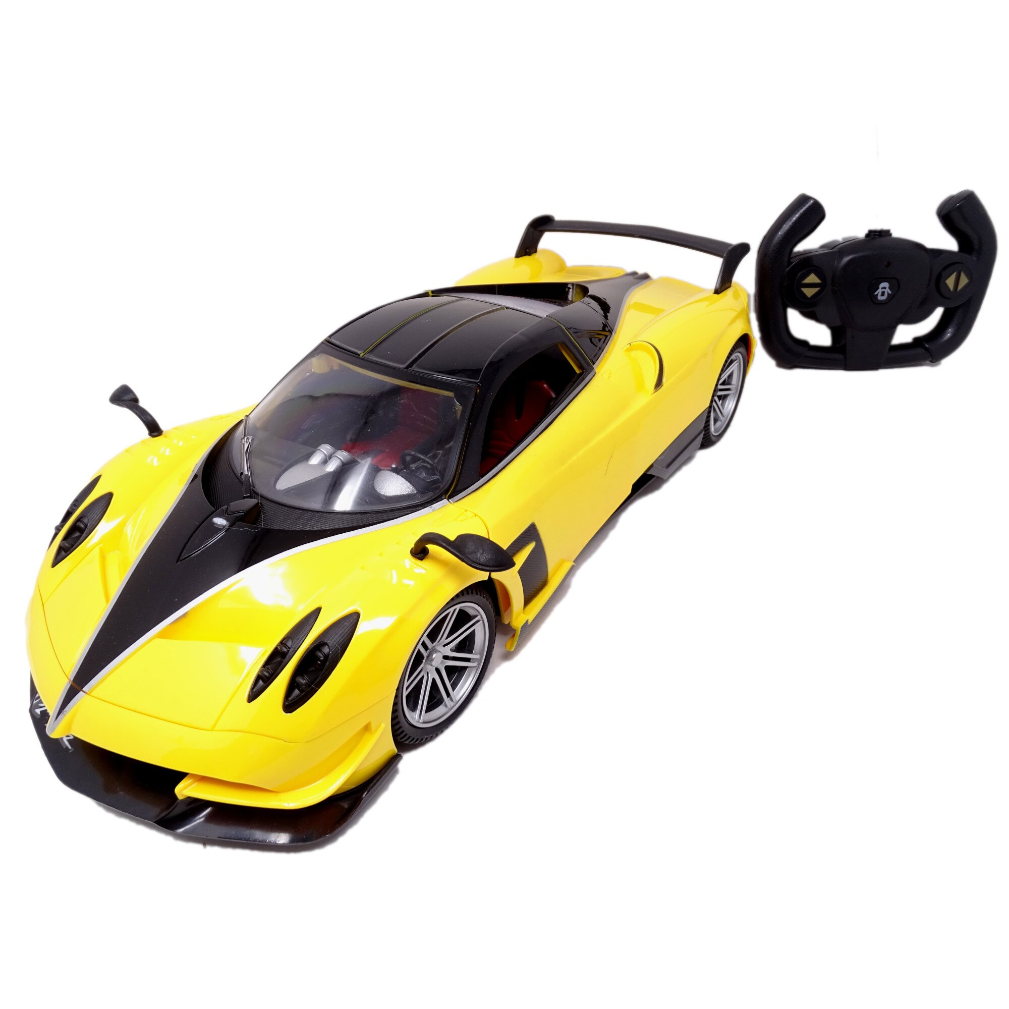 Masina Salamandra Kids cu Telecomanda si Portiere Mobile, Scala 1:12, Galben