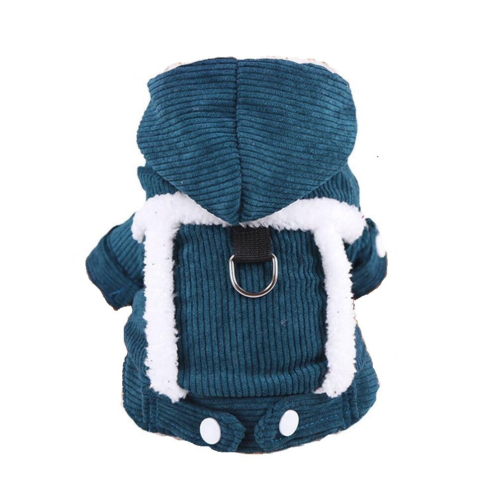 Geaca albastru catifea, XL (40 cum lungime)