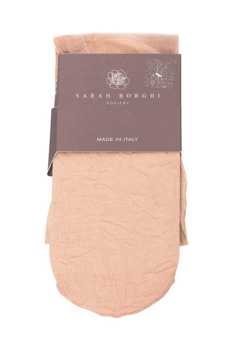 Sosete 3/4 din colectia de lux cu fir stralucitor Sarah Borghi Nude Masura Unica