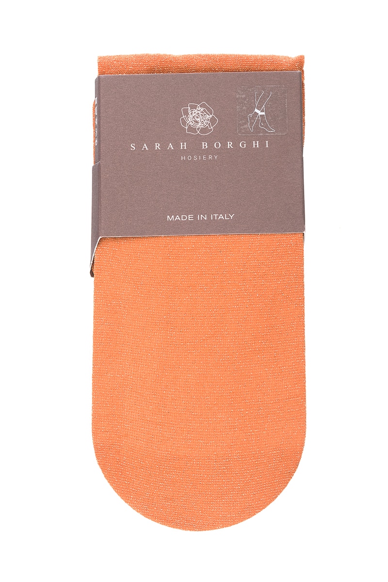 Sosete 3/4 din colectia de lux cu fir stralucitor Sarah Borghi Portocaliu Masura Unica