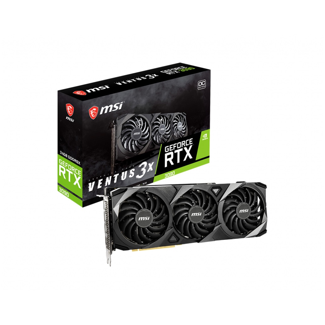 Placa video MSI GeForce® RTX™ 3090 VENTUS 3X OC, 24GB GDDR6X, 384