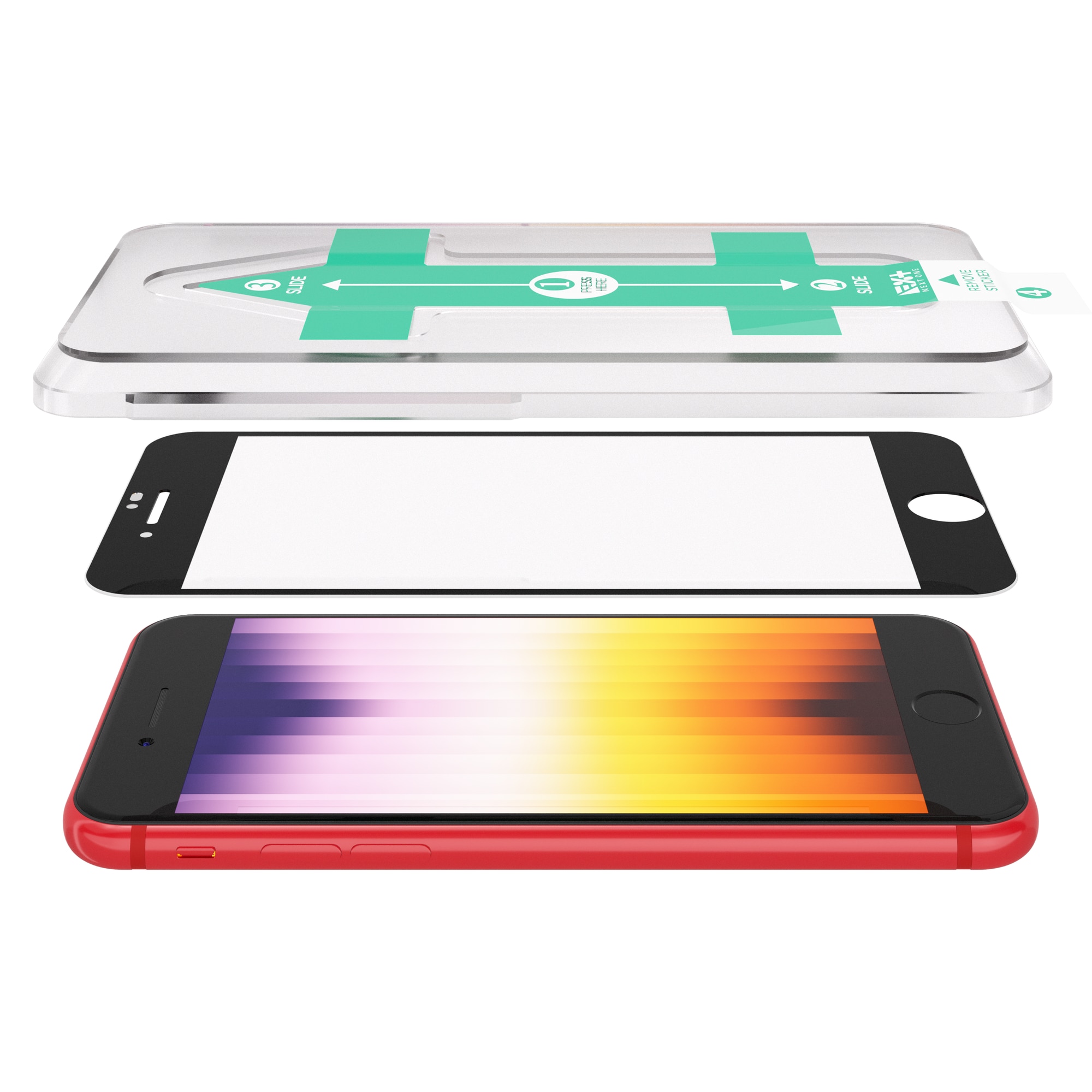 Folie de protectie din sticla 3D NEXT ONE pentru iPhone 7 Plus /8 Plus - Neagra
