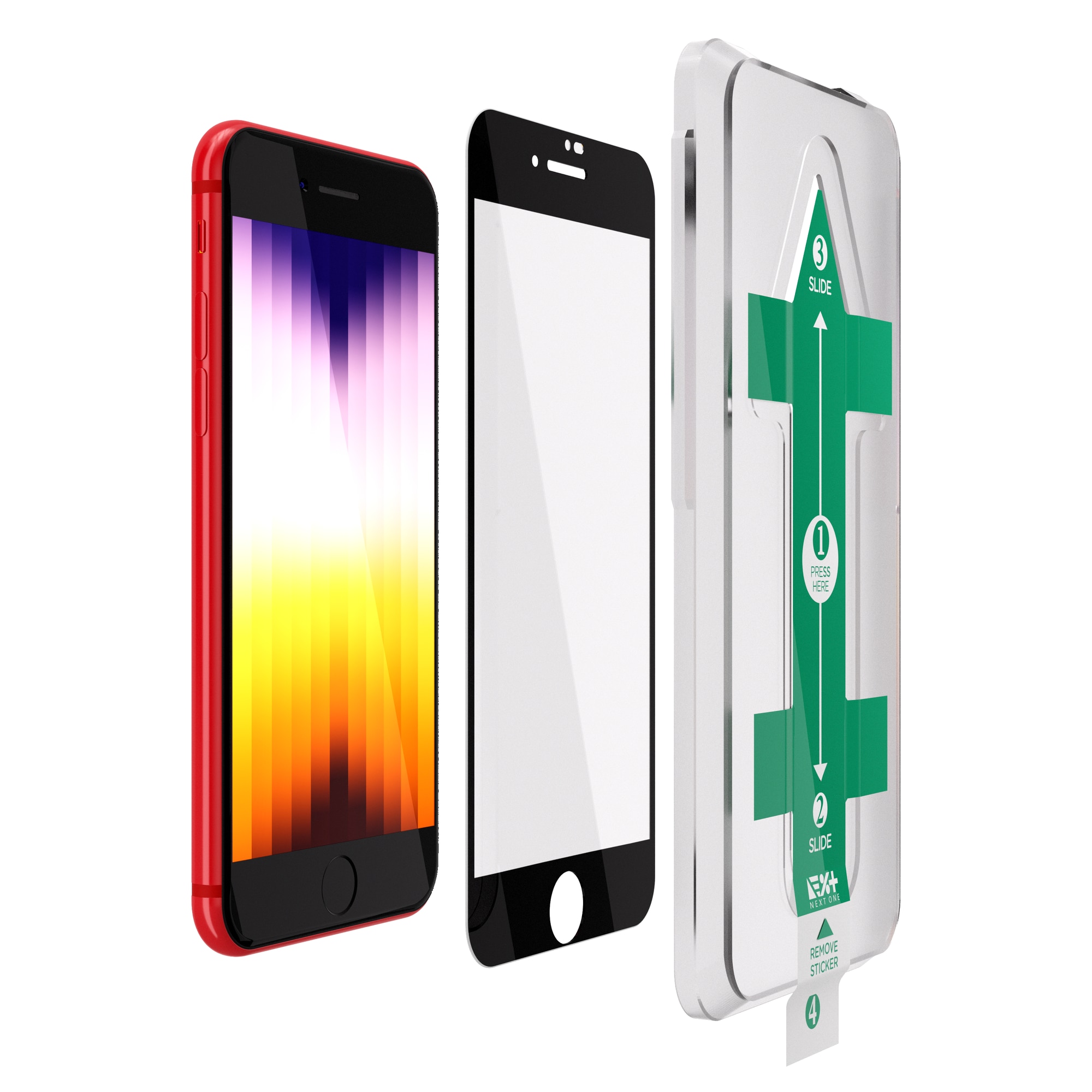 Folie de protectie din sticla 3D NEXT ONE pentru iPhone 7 Plus /8 Plus - Neagra