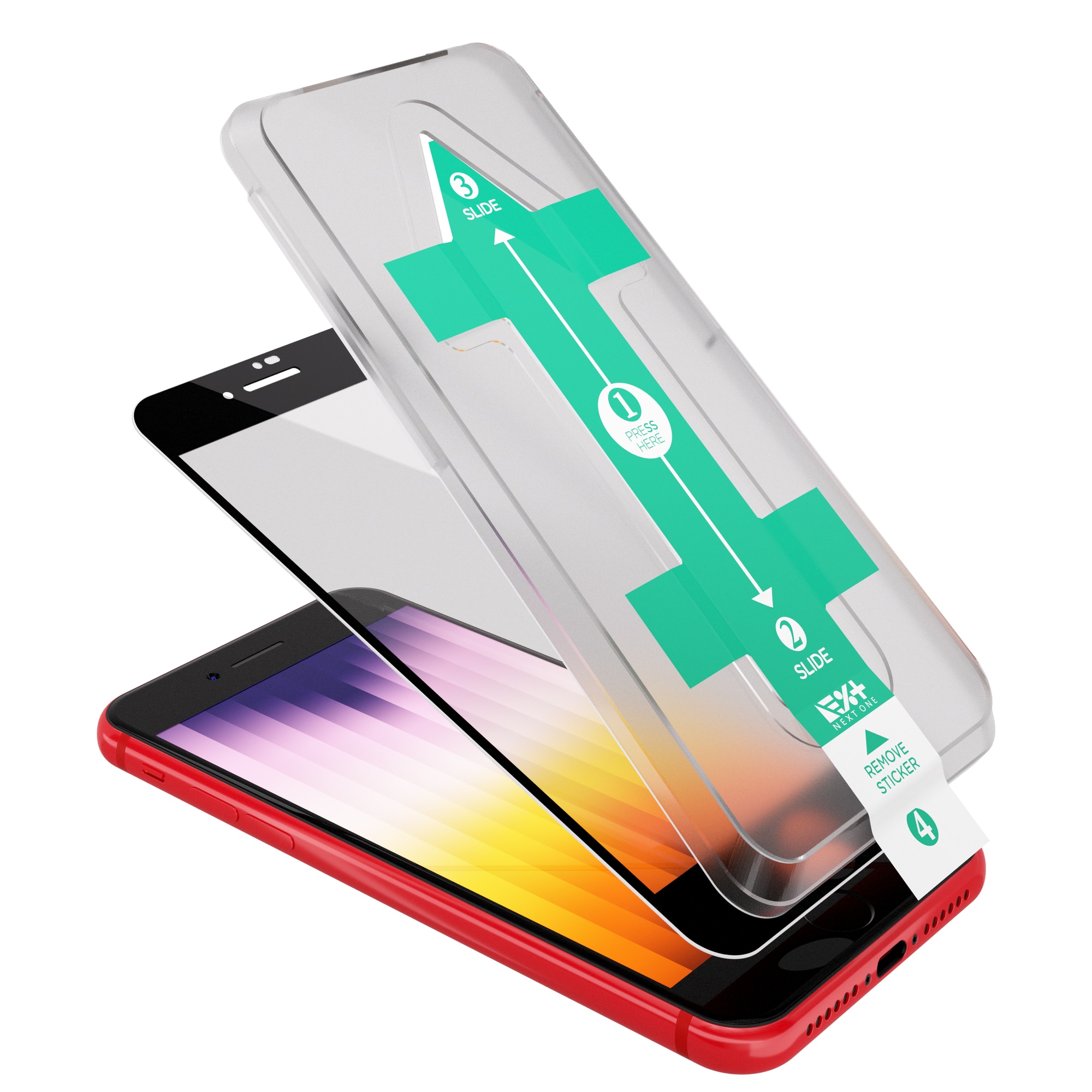 Folie de protectie din sticla 3D NEXT ONE pentru iPhone 7 Plus /8 Plus - Neagra