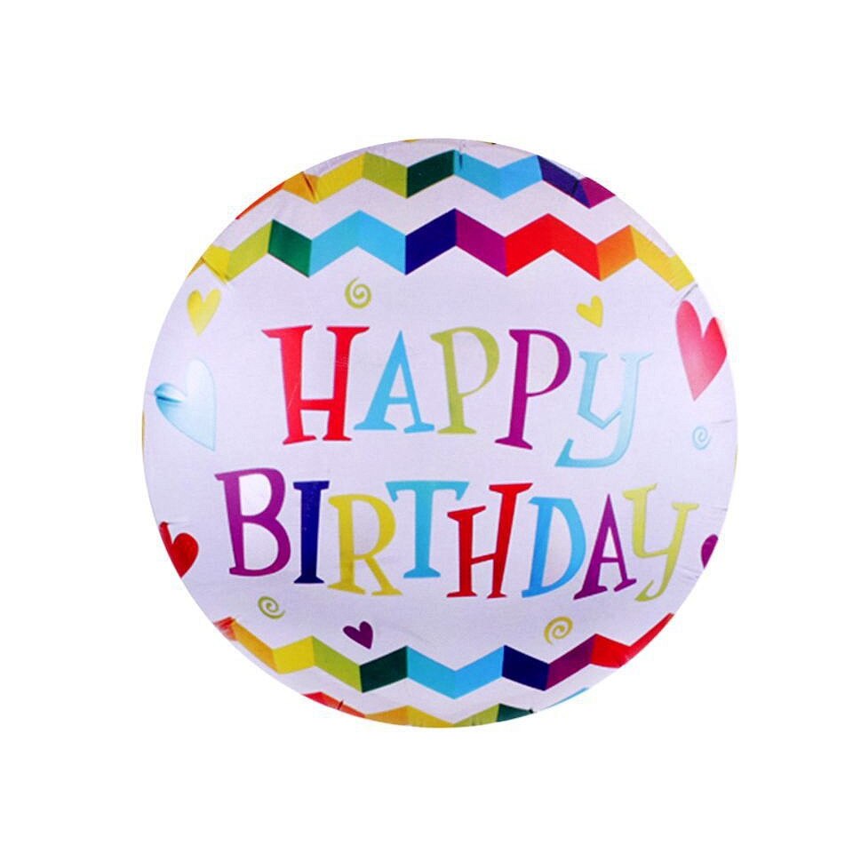 Balon folie Happy Birthday 0, 46 cm, 1 buc