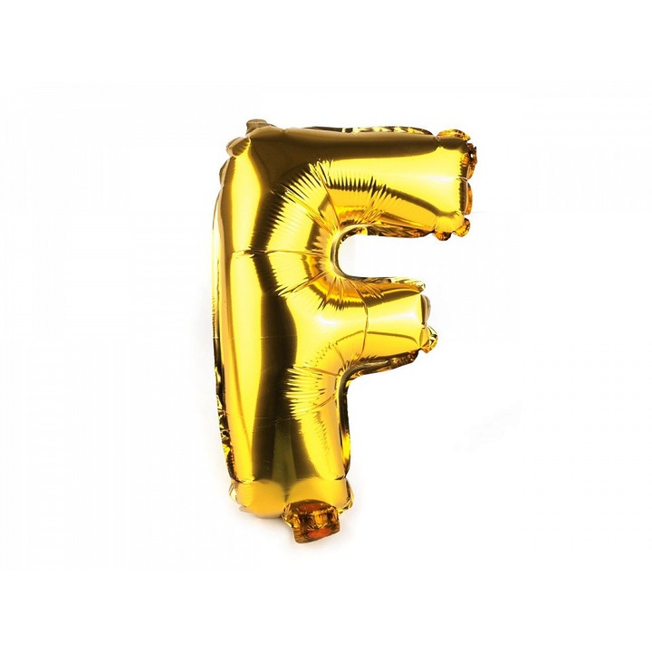Фолиев балон със златна буква "F".