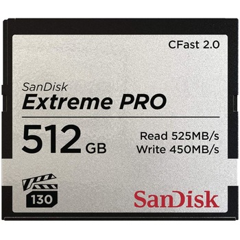 Card de memorie SanDisk Compact Flash Extreme Pro, Cfast 2.0, 512GB Card de memorie SanDisk Compact Flash Extreme Pro, Cfast 2.0, 512GB