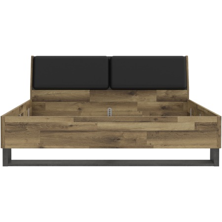 Pat Kring Niva, culoare stejar/optic beton, 186.4x95.5x221 cm(180x200), tablie tapitata
