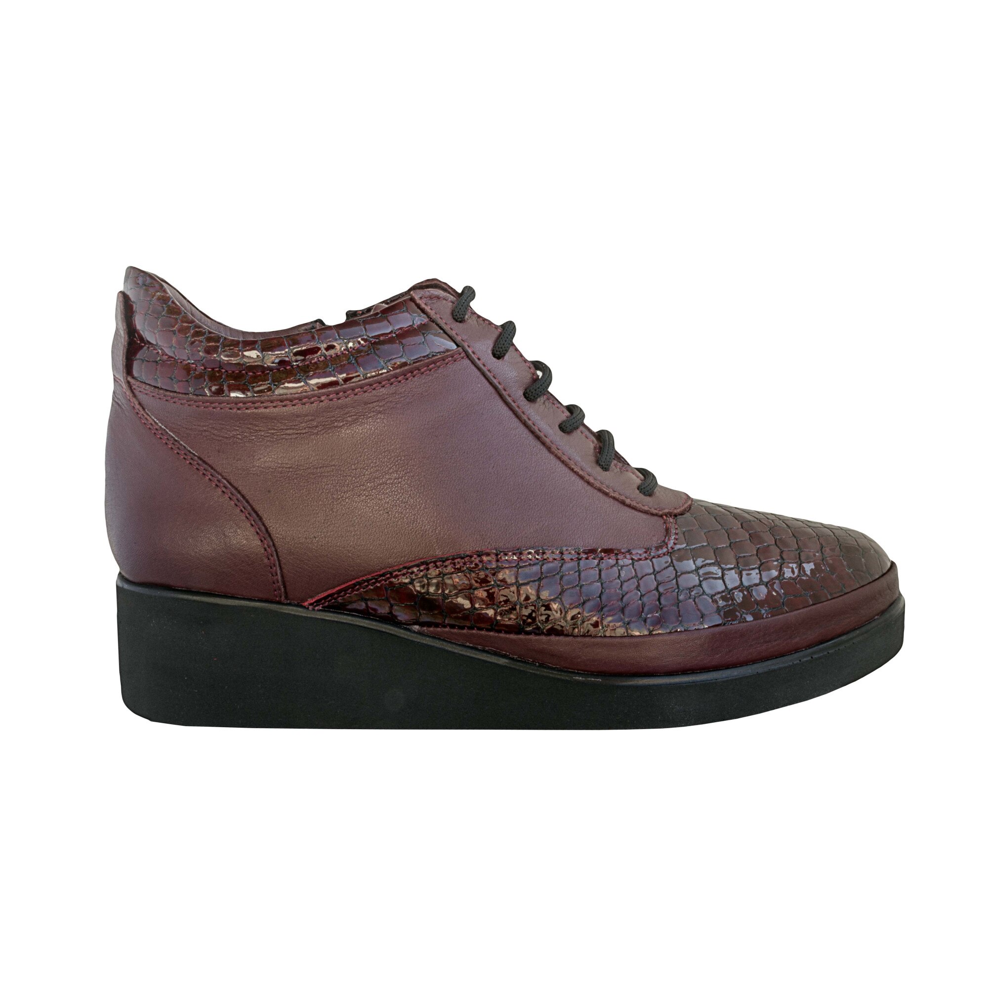 Ghete dama piele naturala casual 168, Bordo
