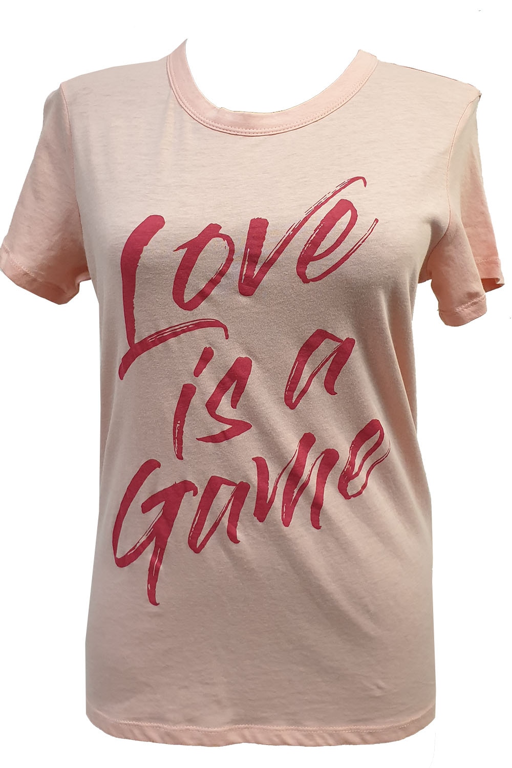 Tricou dama,Tally Weijl,roz cu imprimeu foto text ,S