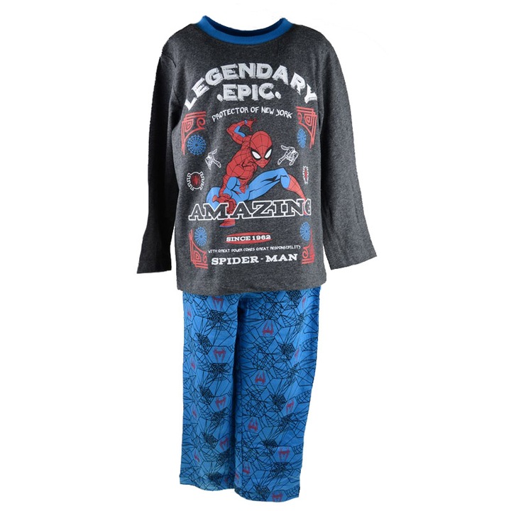 Pijama pentru baieti Sun City Spider Man HS2042G-128-cm, Gri 32930