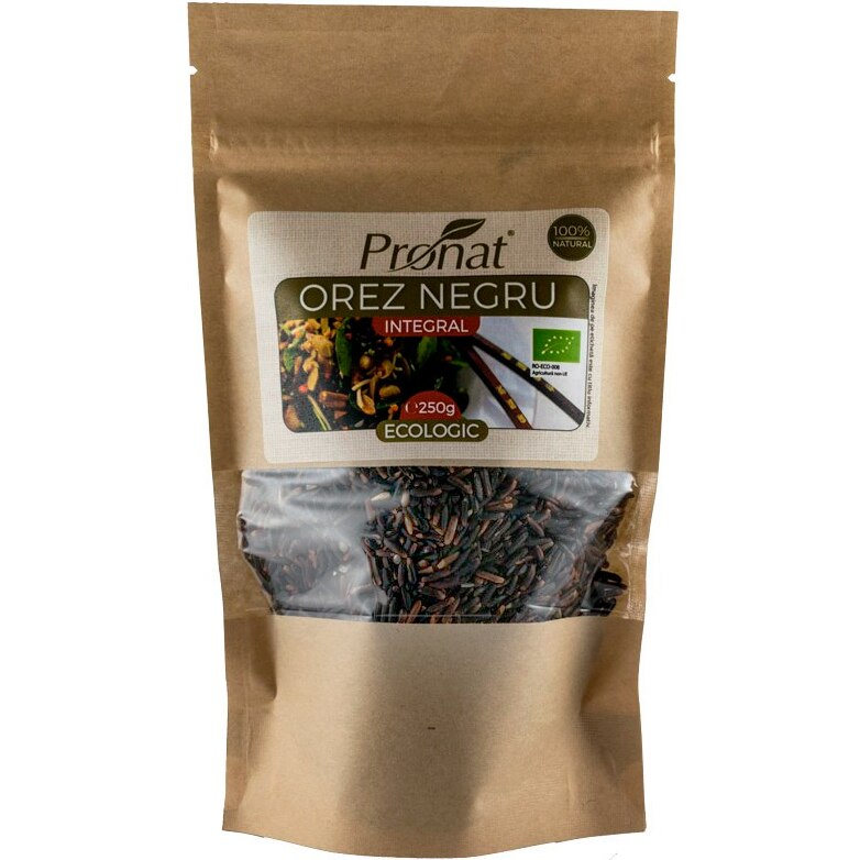 Orez negru integral bio, Pronat, 250 g