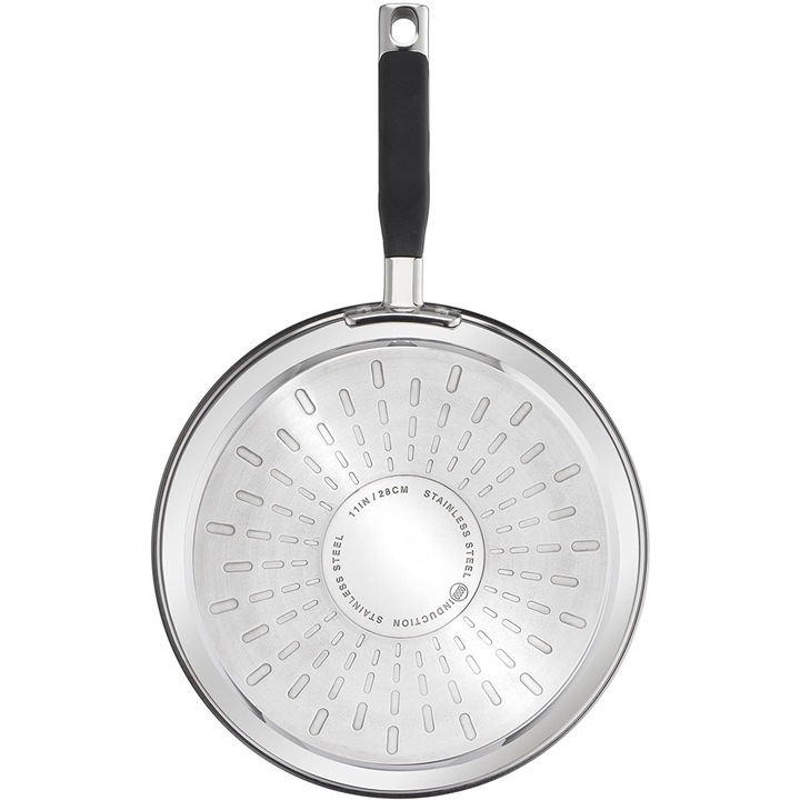 Tefal Gourmet Series magas serpenyő, 24 cm, tapadásmentes, indukciós főzőlaphoz, termospot, ezüst/fekete