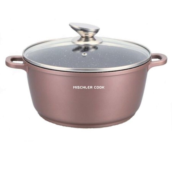 Cratita cu capac 40 cm, invelis marmura, Mischler Cook , DAS40